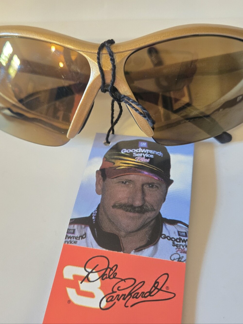 New Dale EARNHARDT Nascar Adult's Sunglasse / Gold Frame / Gold Mirror Lens